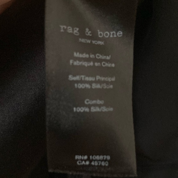 Rag & bone Black Wrap V-Neck Sleeve Blouse - Picture 4 of 5